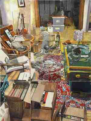 Arjan van Helmond Interior 50 2014 180 x 135 cm inkt gouache en acrylverf op papier ING Collectie