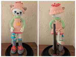 Brigitte Walhout Gehaakt katje Kattencafé Kopjes Amsterdam