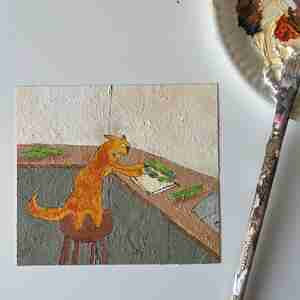 Daphne van Veen Bange Siepie maakt komkommersalade Kattencafé Skatjes Zwolle