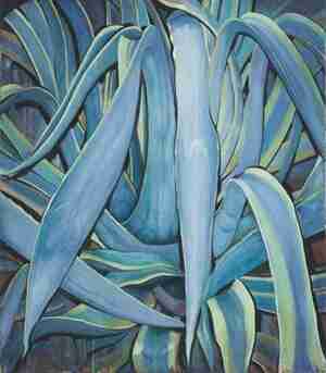 Arjan van Helmond Agave 4 2019 inkt gouache en acrylverf op doek en papier 110 x 95 cm collectie kunstenaar foto Sander Tiedema