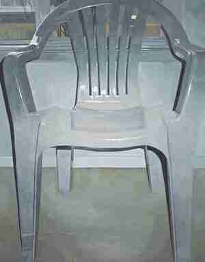 Arjan van Helmond Chair1 2010 gouache en acrylverf en papier op doek 120x96 cm collectie kunstenaar