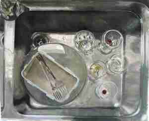 Arjan van Helmond Sink 1 2010 inkt gouache en acrylverf op papier 95 x 113 cm particuliere collectie