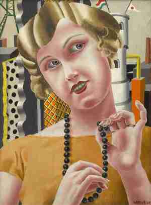 Carel Willink Meisjesportret met kralen 1925 collectie Museum MORE Sylvia Willink Pictoright